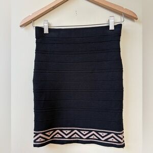 Forever 21 Black Pencil Skirt with  Tan Accents Size S